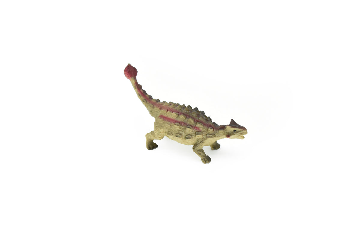 Ankylosaurus Dinosaur, Museum Quality, Animal, Educational, Realistic Hand Painted, Figure, Lifelike Model, Vintage Replica, Toy, Gift,    3 Inches.  F8105 B117