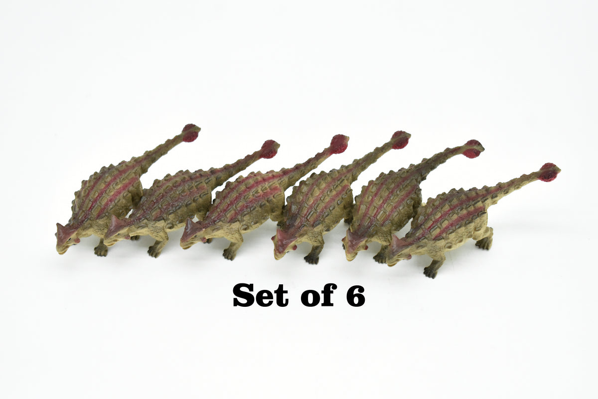Ankylosaurus Dinosaur, Museum Quality, Animal, Educational, Realistic Hand Painted, Figure, Lifelike Model, Vintage Replica, Toy, Gift,    3 Inches.  F8105 B117