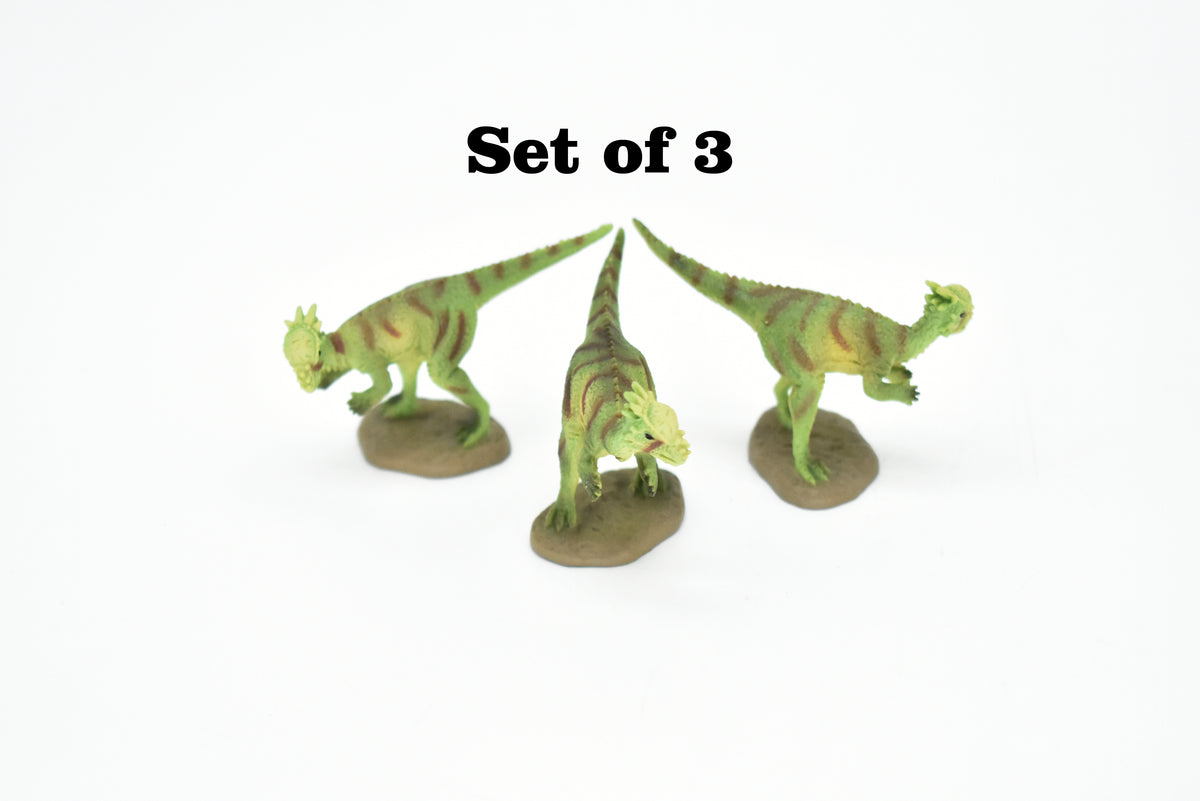 Pachycephalosaurus Dinosaur, Museum Quality, Animal, Educational, Realistic Hand Painted, Figure, Lifelike Model, Vintage Replica, Toy, Gift,    2 Inches.     F8120 B117
