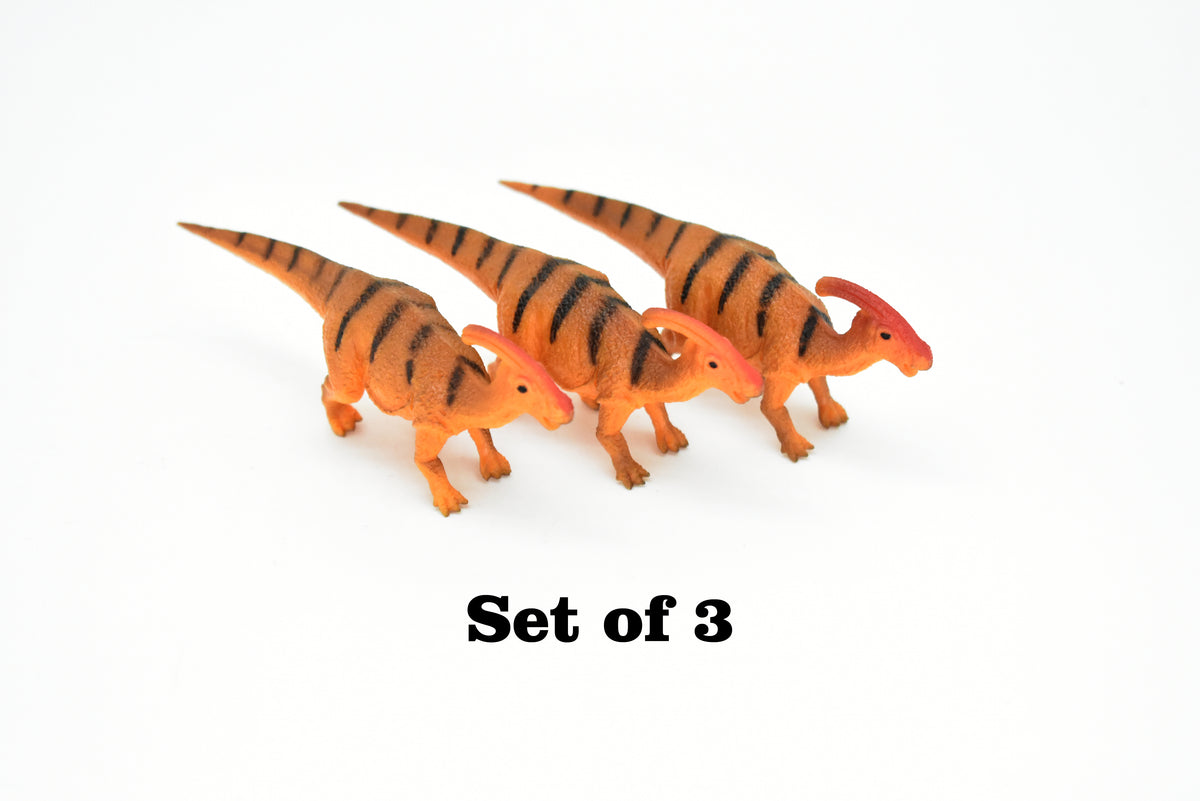 Parasaurolophus Dinosaur, Museum Quality, Animal, Educational, Realistic Hand Painted, Figure, Lifelike Model, Vintage Replica, Toy, Gift,   3 Inches.    F8119 B117