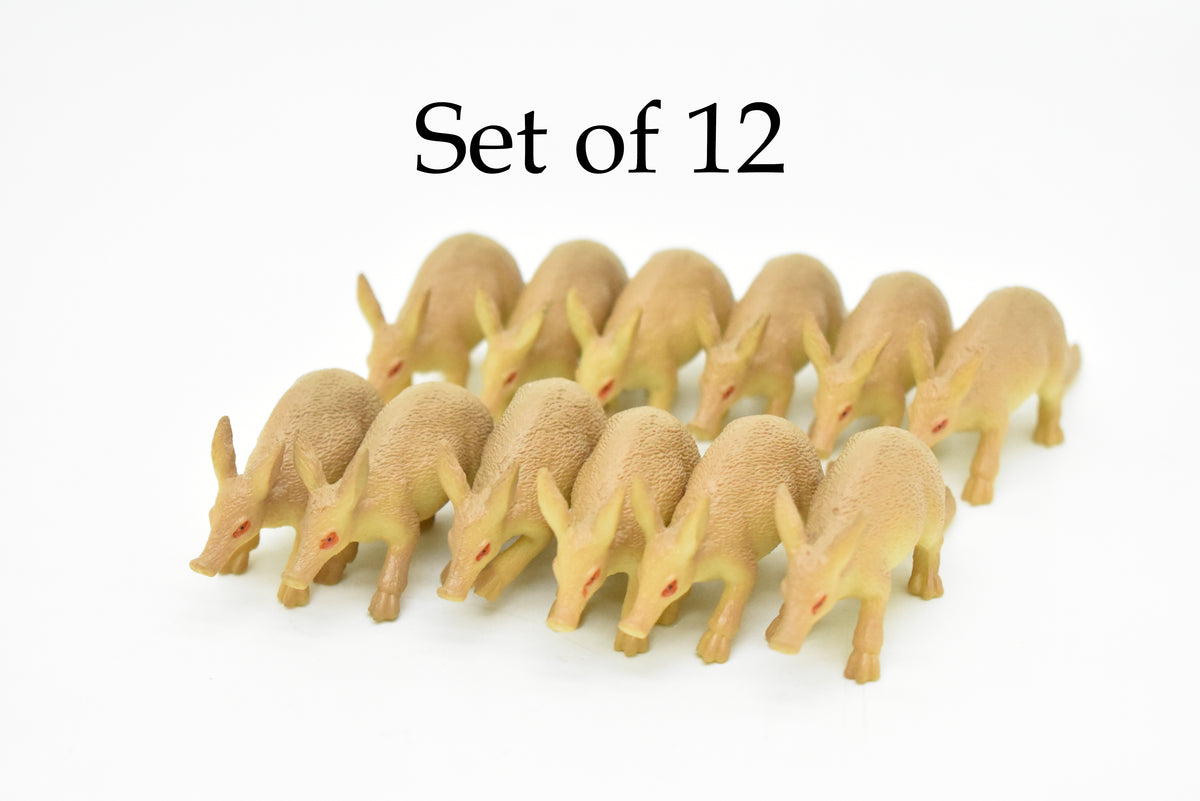 Aardvark, Orycteropus afer, Very Nice Plastic Design, African Animal Figure, Educational, Figure, Lifelike, Diorama Model, Figurine, Replica, Toy, Gift,    3 Inches.     CWG99 B237