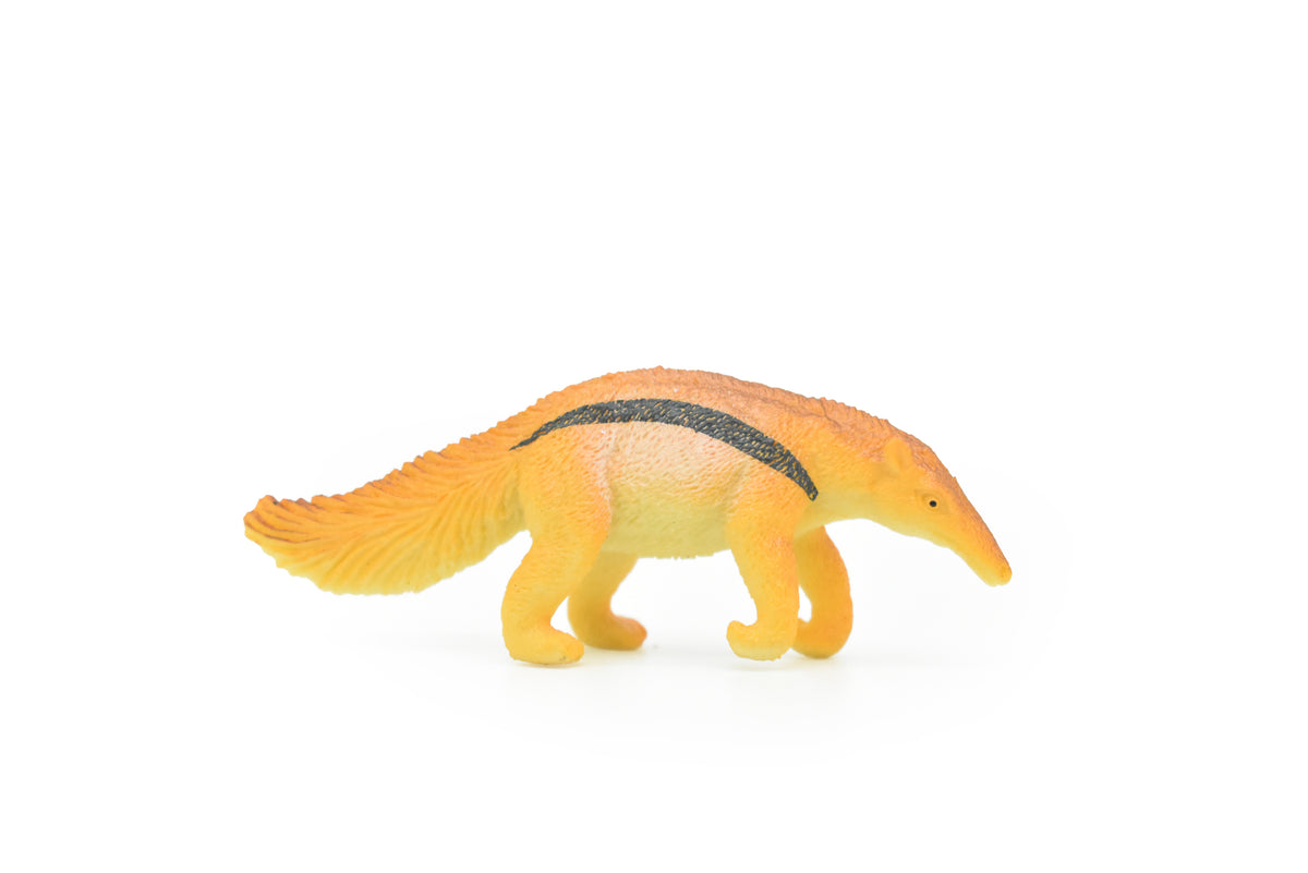 Anteater, Anteaters, Giant, Silky, Mexico, Very Nice Plastic Animal, Hand Painted, Educational, Figure, Lifelike, Diorama Model, Replica, Toy, Kids, Gift,   3 Inches.    CWG100 B237