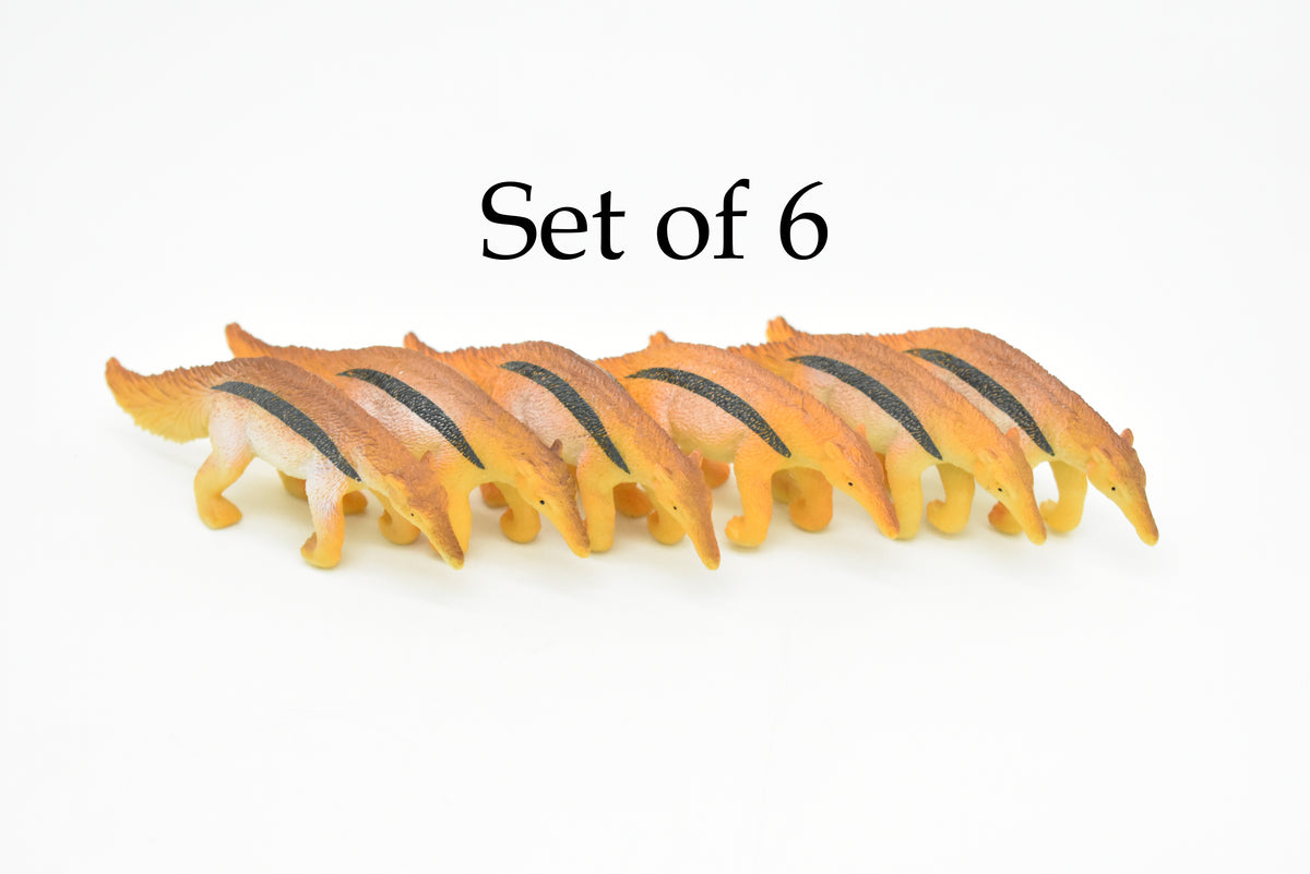 Anteater, Anteaters, Giant, Silky, Mexico, Very Nice Plastic Animal, Hand Painted, Educational, Figure, Lifelike, Diorama Model, Replica, Toy, Kids, Gift,   3 Inches.    CWG100 B237