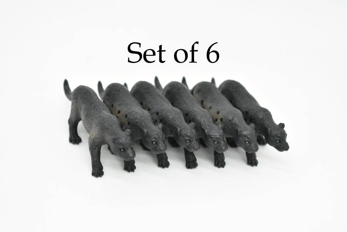 Black Panther, Leopard, Jaguar, Very Nice Plastic Animal, Hand Painted, Educational, Realistic, Lifelike, Diorama Model, Toy, Kids, Gift,  3 Inches.    CWG103 B237