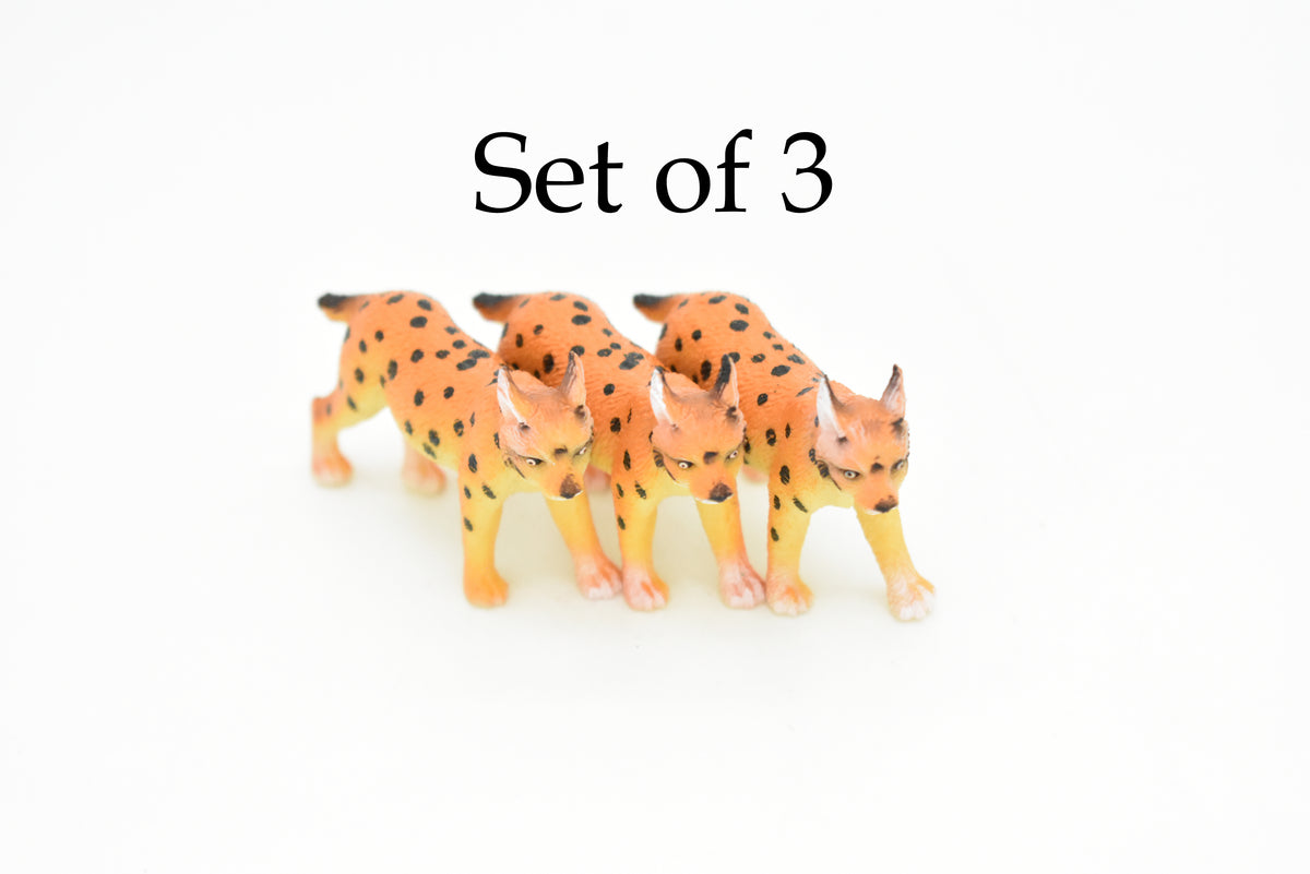 Bobcat, Lynx rufus, North America Wildcat, Very Nice Plastic Animal, Hand Painted, Educational, Realistic, Lifelike, Diorama Model, Toy, Kids, Gift,  2 Inches.     CWG112 B237
