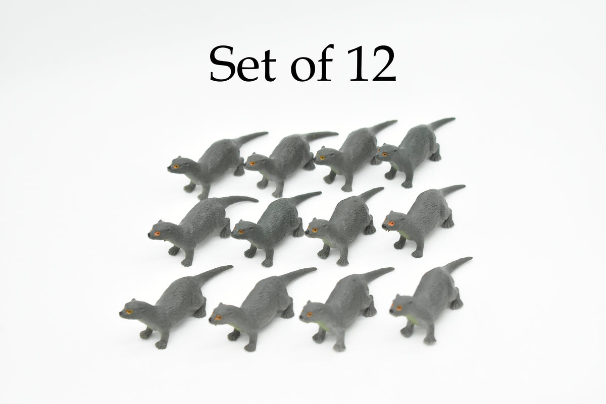 River Otter, Hand Painted, High Quality, Hard Rubber,  Realistic, Very Nice Design, Animal, Educational, Diorama Model, Lifelike, Toy, Gift,    3 Inches.     CWG117 B237