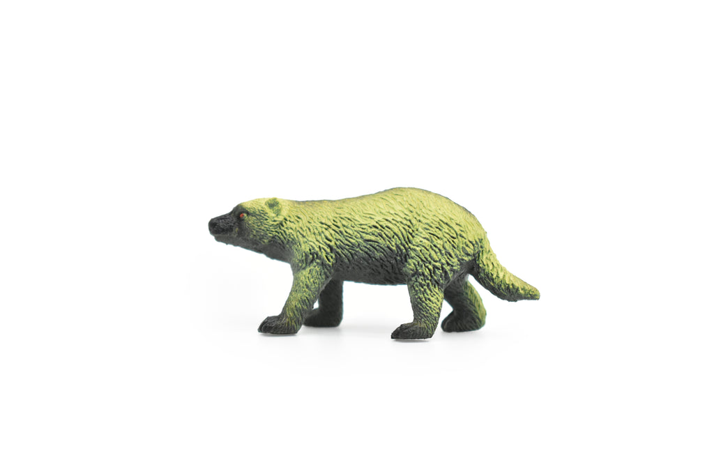 Wolverine, Very Nice Plastic Animal, Gulo gulo, Hand Painted, Realistic, Educational, Diorama Model, Lifelike, Toy, Gift,    2 1/2 Inches.   CWG130 B238