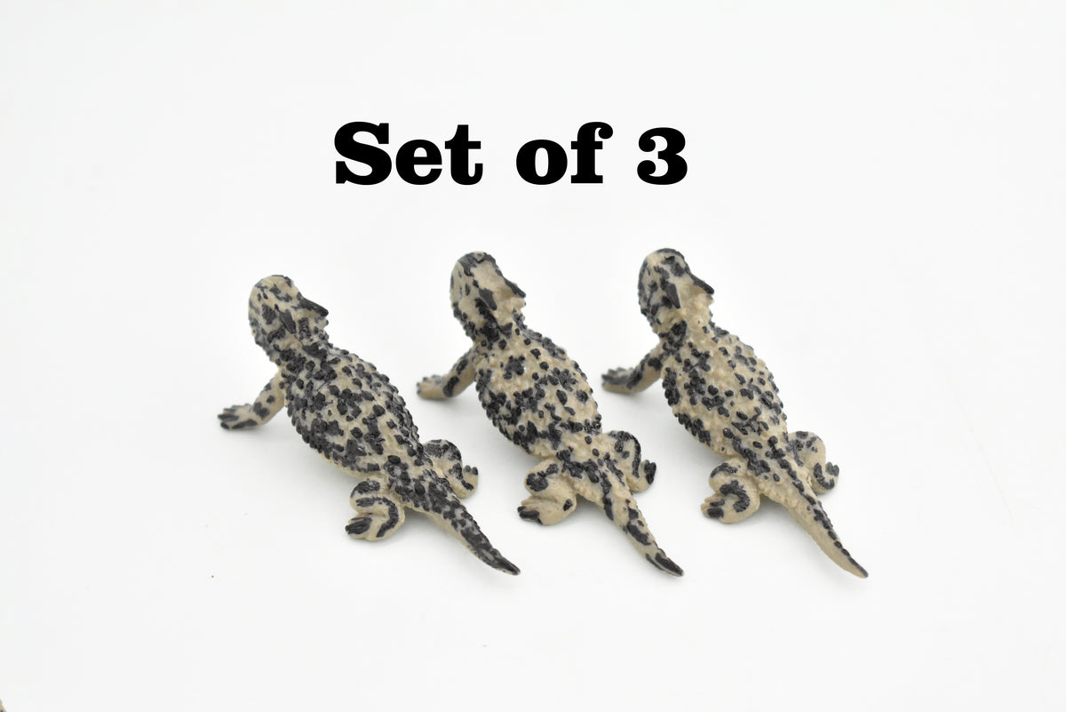 Horned Toad, Horny Toad Lizard, Rubber Reptile, Hand Painted, Educational, Realistic, Figure, Lifelike Model, Replica, Gift,    2 1/4 Inches     F1512 B103