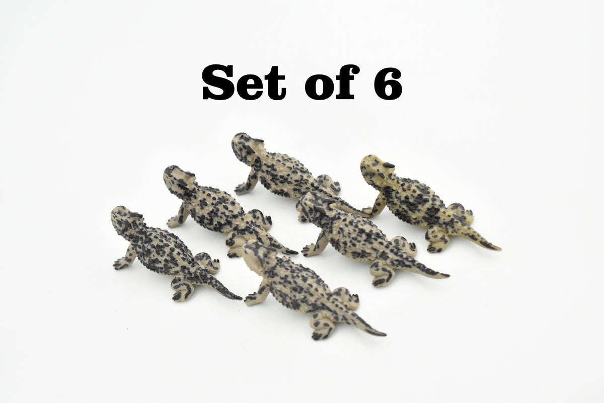 Horned Toad, Horny Toad Lizard, Rubber Reptile, Hand Painted, Educational, Realistic, Figure, Lifelike Model, Replica, Gift,    2 1/4 Inches     F1512 B103