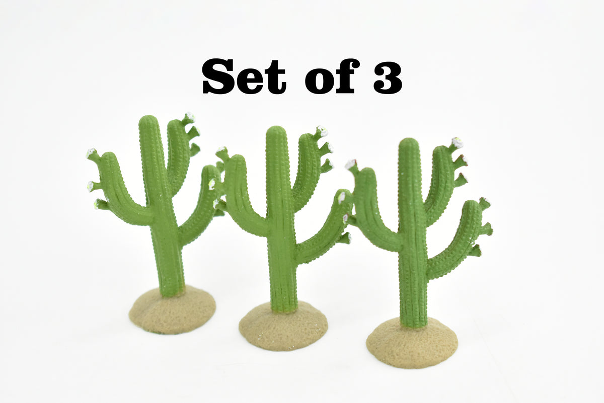 Saguaro Cactus, White Flowers, Columnar, Rubber, Educational, Desert Cactus, Realistic Figure, Model, Replica, Kids, Toys, Gift,   2 Inches.      F1518 B103
