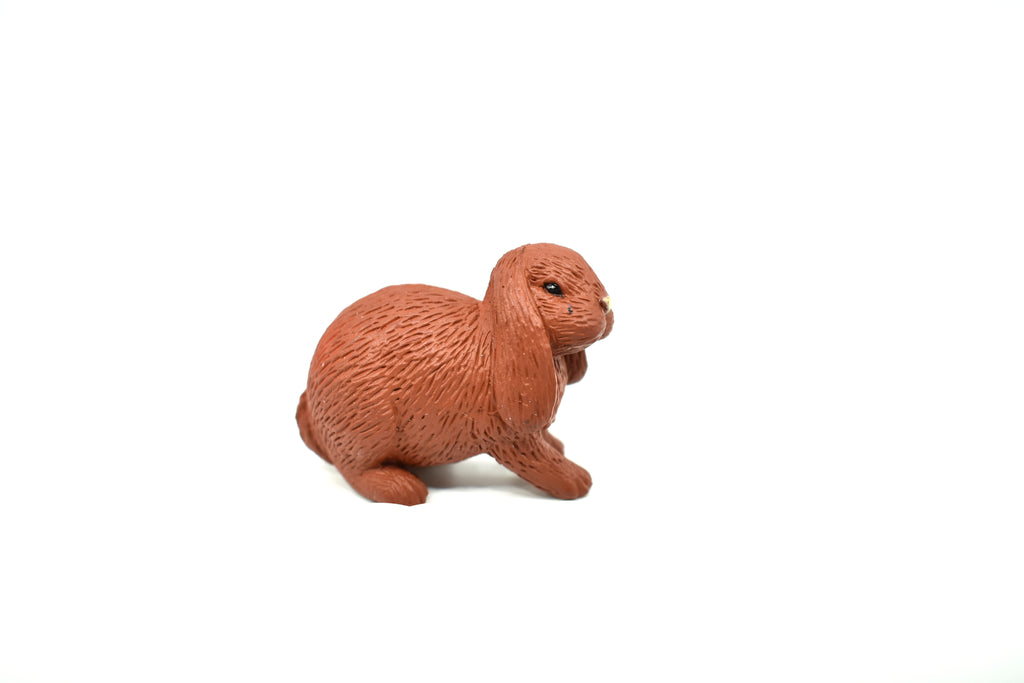 Lop Eared Rabbit, Very Nice Rubber Animal, Educational, Realistic Figure, Lifelike Model, Figurine, Replica, Gift,    1 1/2"    F1668 B63