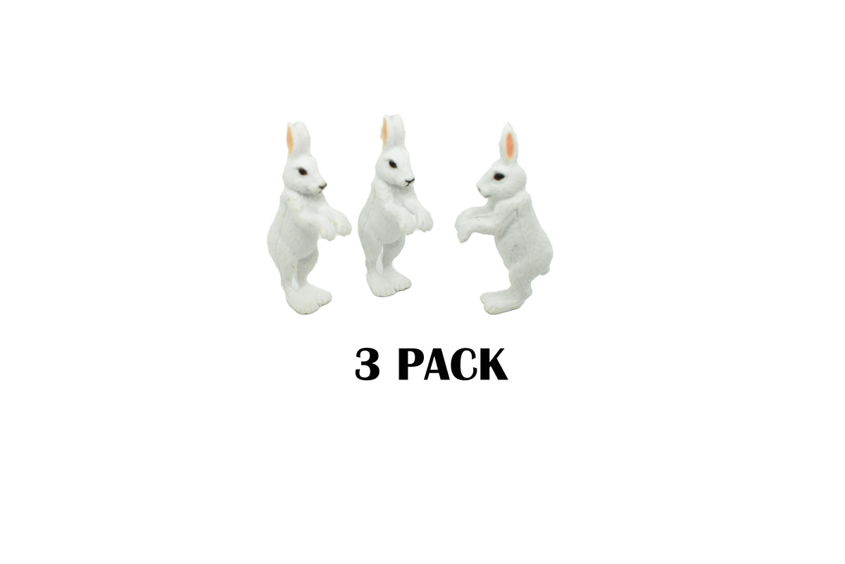 Arctic Hare, Rabbit, Very Nice Plastic Animal, Educational, Realistic Figure, Lifelike Model, Figurine, Replica, Gift,    2"    F3501 B67