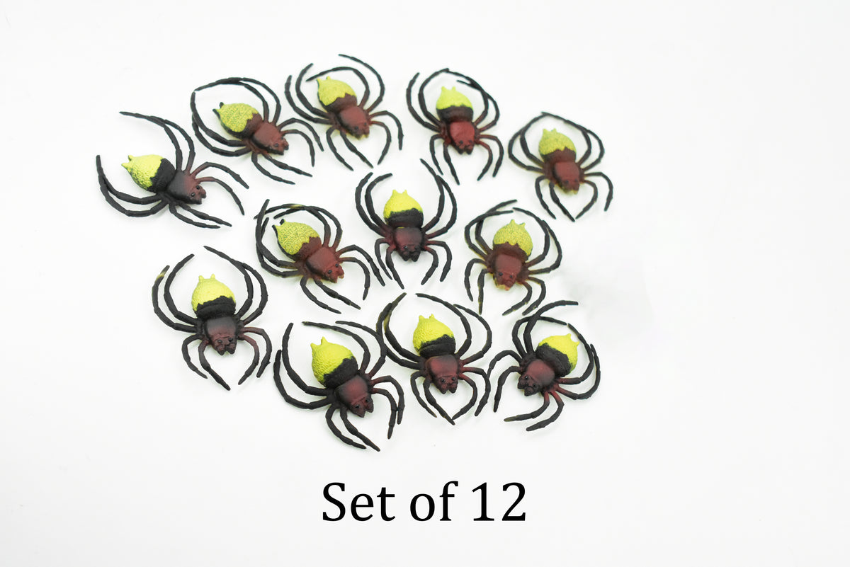 Spider, Orb, Plastic Toy Insect, Kids Gift, Realistic Figure, Educational Model, Replica, Gift,        2"       F1059 B190