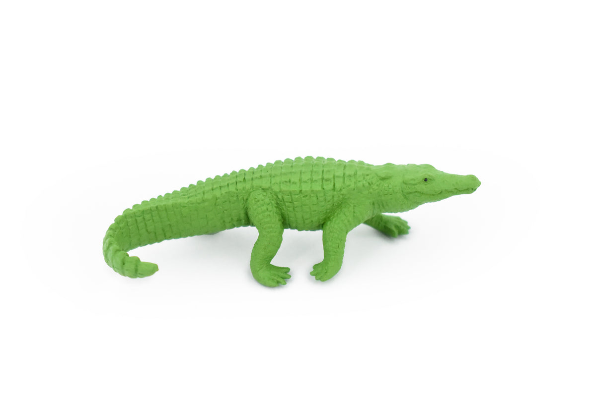 Crocodile, Alligator, Reptile, Crocodylidae, Very Nice Rubber Design, Educational Figure, Lifelike, Diorama Model, Replica, Toy, Kids, Gift,        3 Inches       F1753 B42