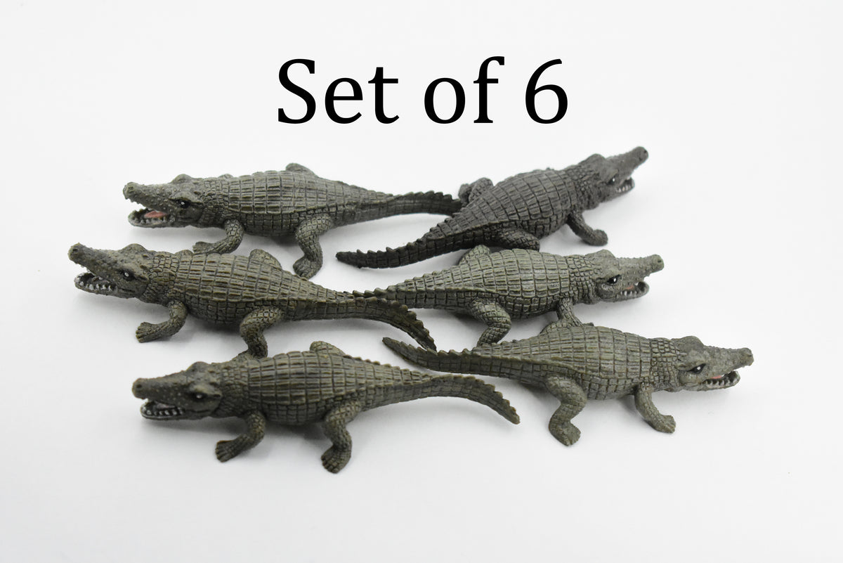 Crocodile, Australian Crocodile, Rubber Toy Reptile, Realistic Figure, Model, Replica, Kids, Educational, Gift,     3 1/2"     F1087 B170