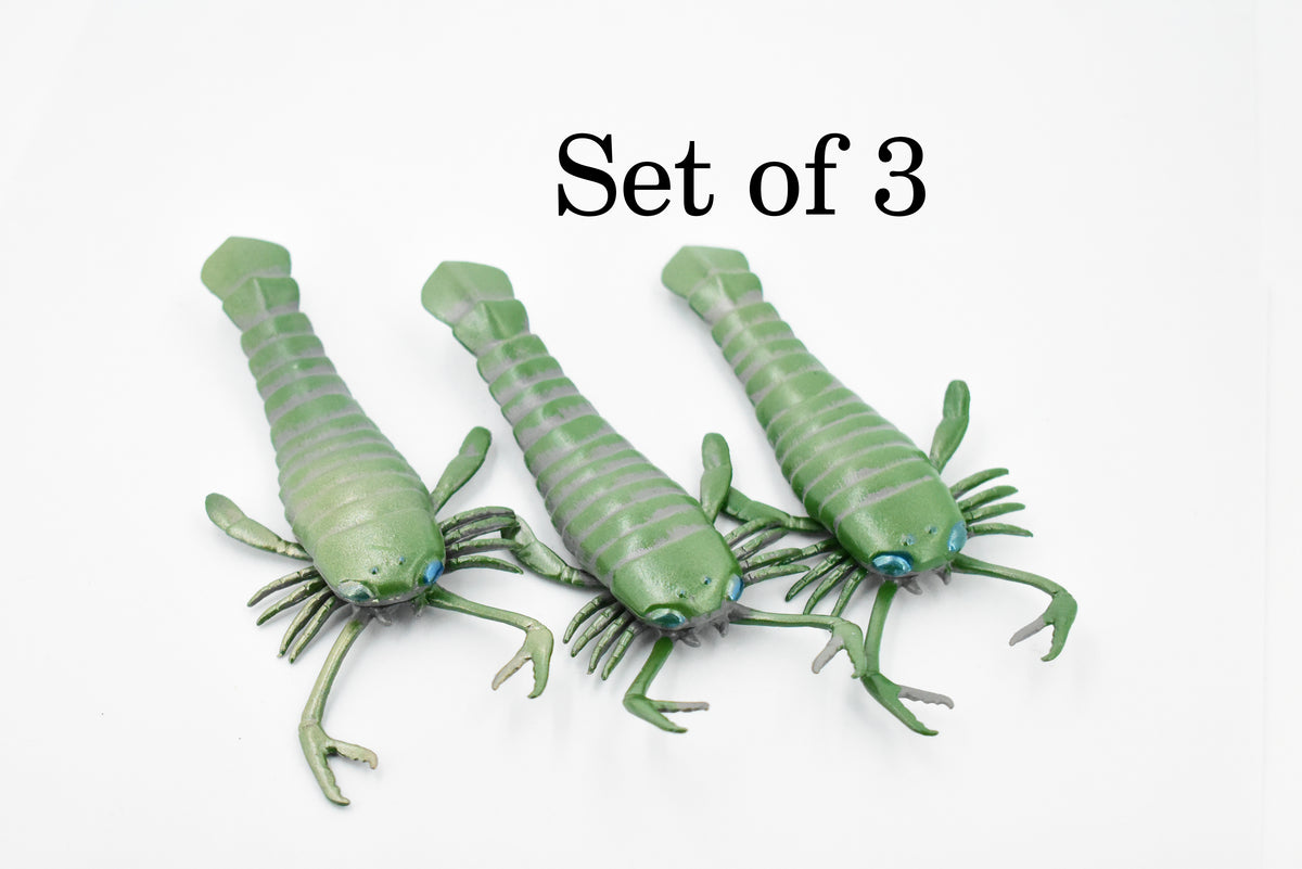 Eurypterida, Sea Scorpions, Extinct Arthropods, Museum Quality, Rubber, Hand Painted, Realistic, Diorama Model, Kids, Educational, Gift,    5 1/2 Inches.    CH431 BB109