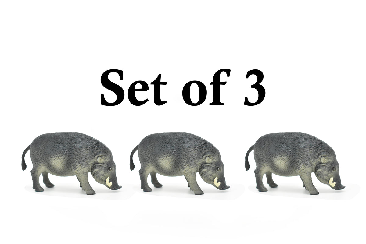 Boar, Wild Pig, Feral hog, Razorback, Javelina Pig, Very Nice Plastic Design, American Animal, Educational, Hand Painted, Diorama Figure, Lifelike Model, Toy, Gift,   3 inches.      CWG177 BB41