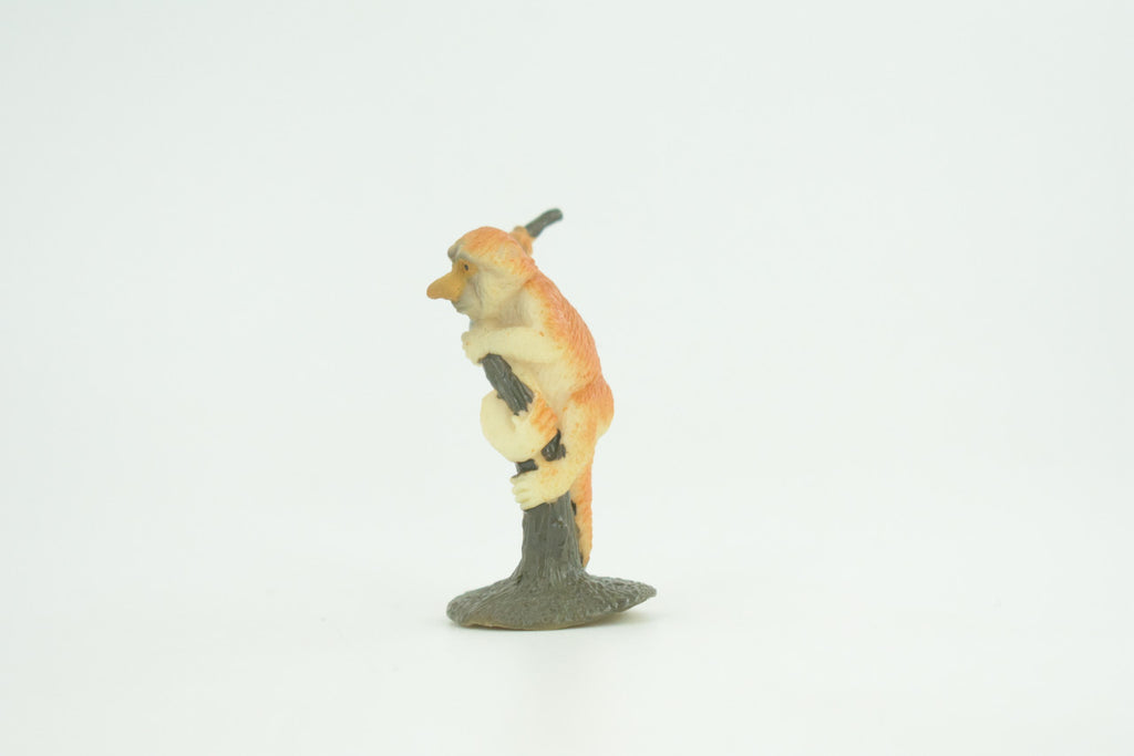 Proboscis Monkey, Long-nosed monkey, Rubber Primate, Animal, Educational, Realistic Figure, Lifelike, Model, Toys, Gift,     2 Inches.    F1778 B129
