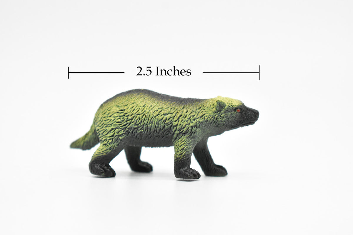 Wolverine, Very Nice Plastic Animal, Gulo gulo, Hand Painted, Realistic, Educational, Diorama Model, Lifelike, Toy,  2 1/2 Inches. 