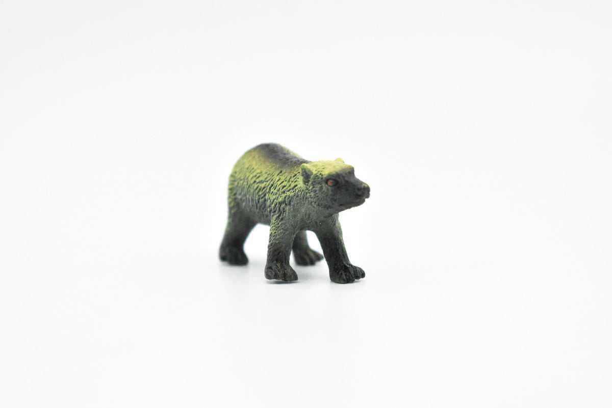 Wolverine, Very Nice Plastic Animal, Gulo gulo, Hand Painted, Realistic, Educational, Diorama Model, Lifelike, Toy, Gift,    2 1/2 Inches.   CWG130 B238