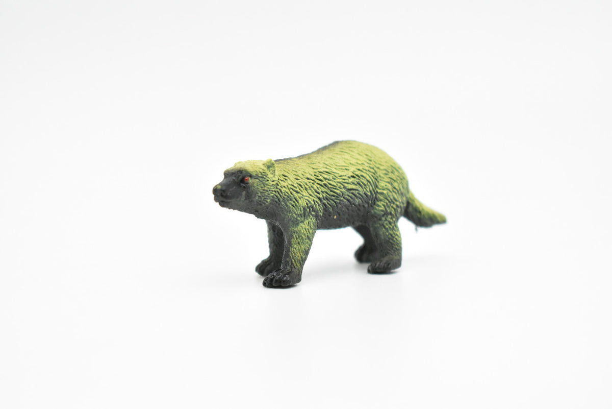 Wolverine, Very Nice Plastic Animal, Gulo gulo, Hand Painted, Realistic, Educational, Diorama Model, Lifelike, Toy, Gift,    2 1/2 Inches.   CWG130 B238