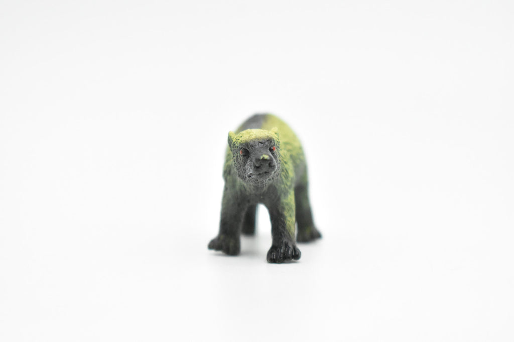 Wolverine, Very Nice Plastic Animal, Gulo gulo, Hand Painted, Realistic, Educational, Diorama Model, Lifelike, Toy, Gift,    2 1/2 Inches.   CWG130 B238