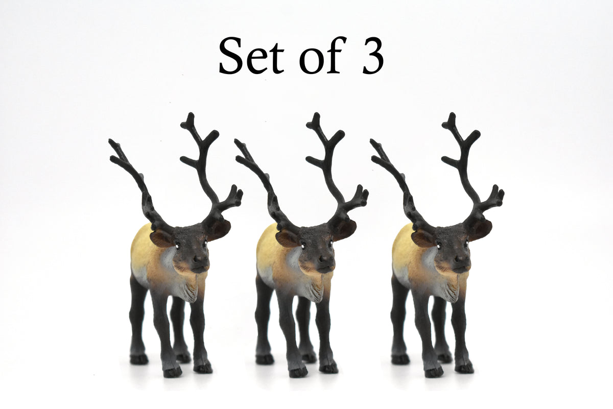 Caribou, Reindeer, Museum Quality, Realistic, Plastic Design, American Animal, Educational, Hand Painted, Diorama Figure, Lifelike Model, Toy, Gift,   3 1/2 inches.     CWG188 BB43