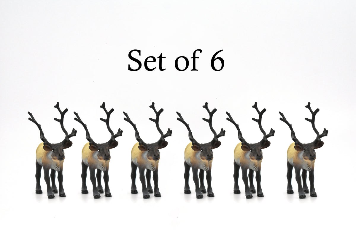 Caribou, Reindeer, Museum Quality, Realistic, Plastic Design, American Animal, Educational, Hand Painted, Diorama Figure, Lifelike Model, Toy, Gift,   3 1/2 inches.     CWG188 BB43