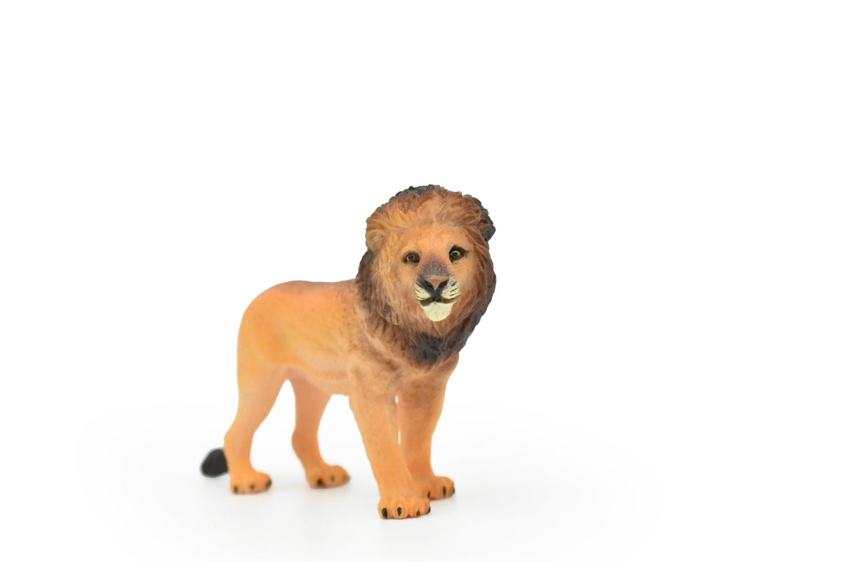 African Lion, Male, King of the African savanna, Museum Quality, Hand Painted, Plastic Animal, Educational, Realistic, Lifelike, Diorama Model, Toy, Kids, Gift,  4 1/2 Inches.    CWG191 BB44