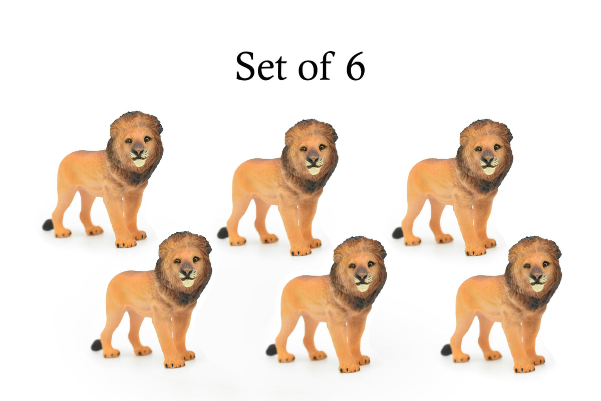 African Lion, Male, King of the African savanna, Museum Quality, Hand Painted, Plastic Animal, Educational, Realistic, Lifelike, Diorama Model, Toy, Kids, Gift,  4 1/2 Inches.    CWG191 BB44