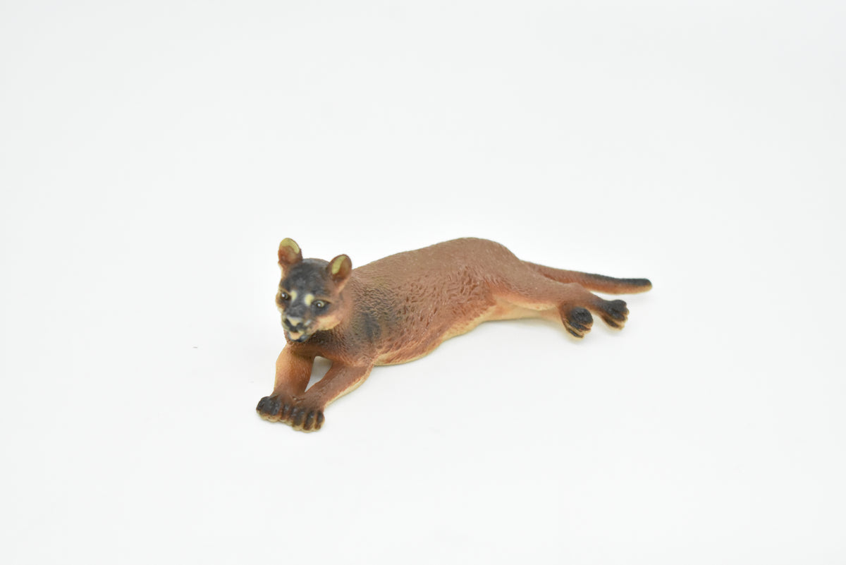 Cougar,  Mt. Lion, Puma, Museum Quality, Realistic, Plastic, Animal Design, Educational, Hand Painted, Figure, Lifelike, Model, Figurine, Replica, Gift,    4"   CWG190 BB43