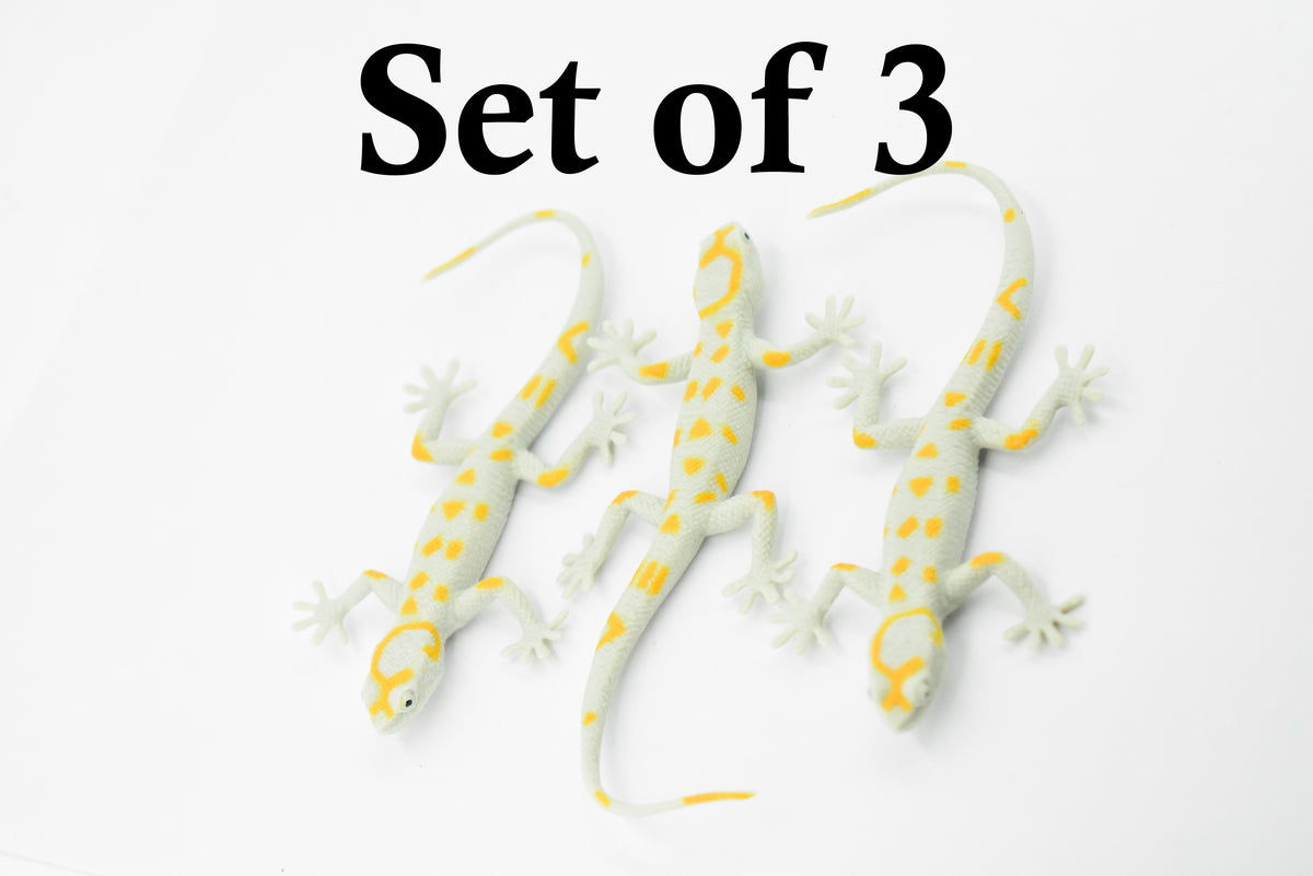 Gecko, Leaf-Toed Gecko, Lizard, Reptile, Rubber Toy, Realistic, Rainforest, Figure, Model, Replica, Kids, Educational, Gift,       4.1/2"     F6100 B381