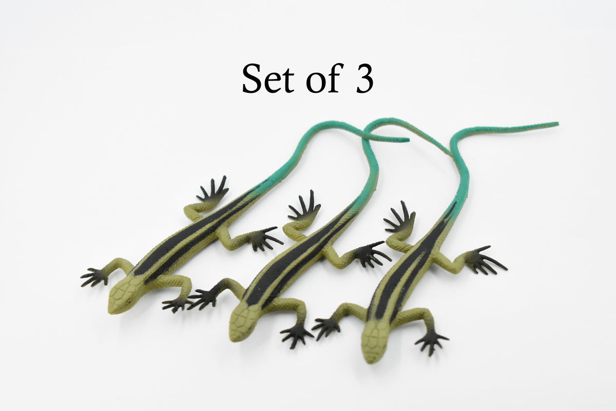 Lizard, Five-Lined Skink, Juvenile, Rubber, Reptile Toy, Realistic Figure, Model, Replica, Kids, Educational, Gift,       5"        F6106 B381