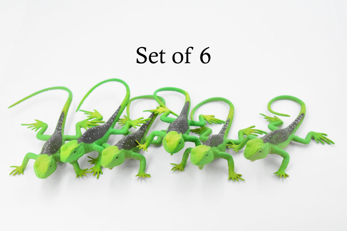 Lizard, Collared Lizard, Female, Rubber Reptile Toy, Realistic Figure, Model, Replica, Kids, Educational, Gift,       4 1/2"     F6109 B381