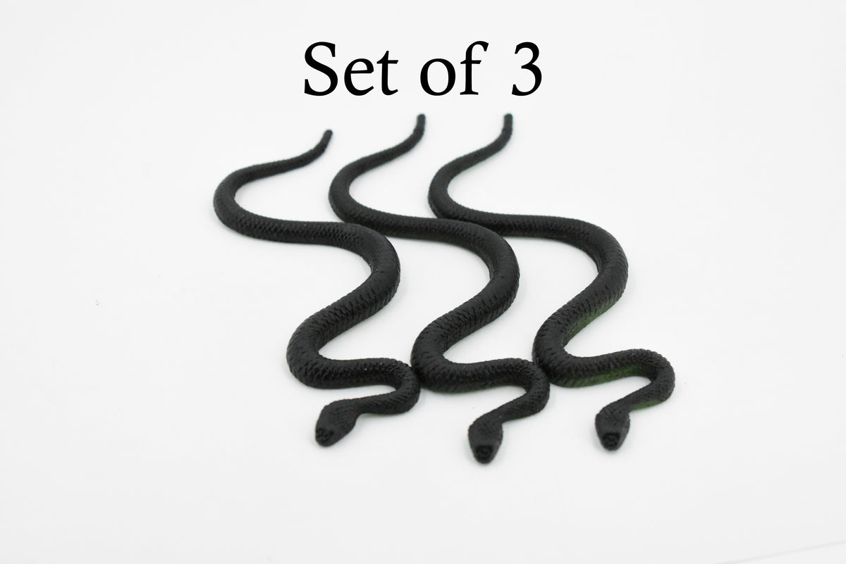 Snake, Black Water Snake, Rubber Reptile, Educational, Realistic Hand Painted, Figure, Lifelike Model, Figurine, Replica, Gift,     4 '       F7043 B165