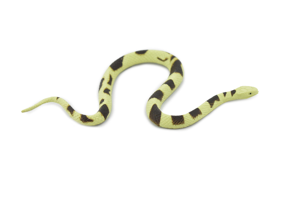 Snake, Eastern Copperhead Snake, Rubber Reptile, Educational, Realistic Hand Painted, Figure, Lifelike Model, Figurine, Replica, Gift,       5"      F2034 B39