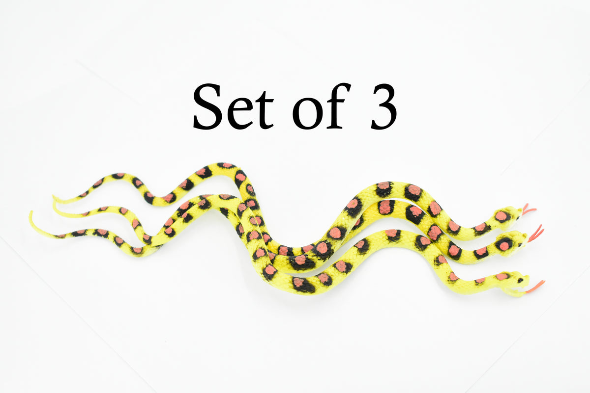Snake, Yellow Corn Snake, Rubber Reptile, Educational, Realistic, Hand Painted, Figure, Lifelike Model, Figurine, Replica, Gift,     11"   F1728 B222