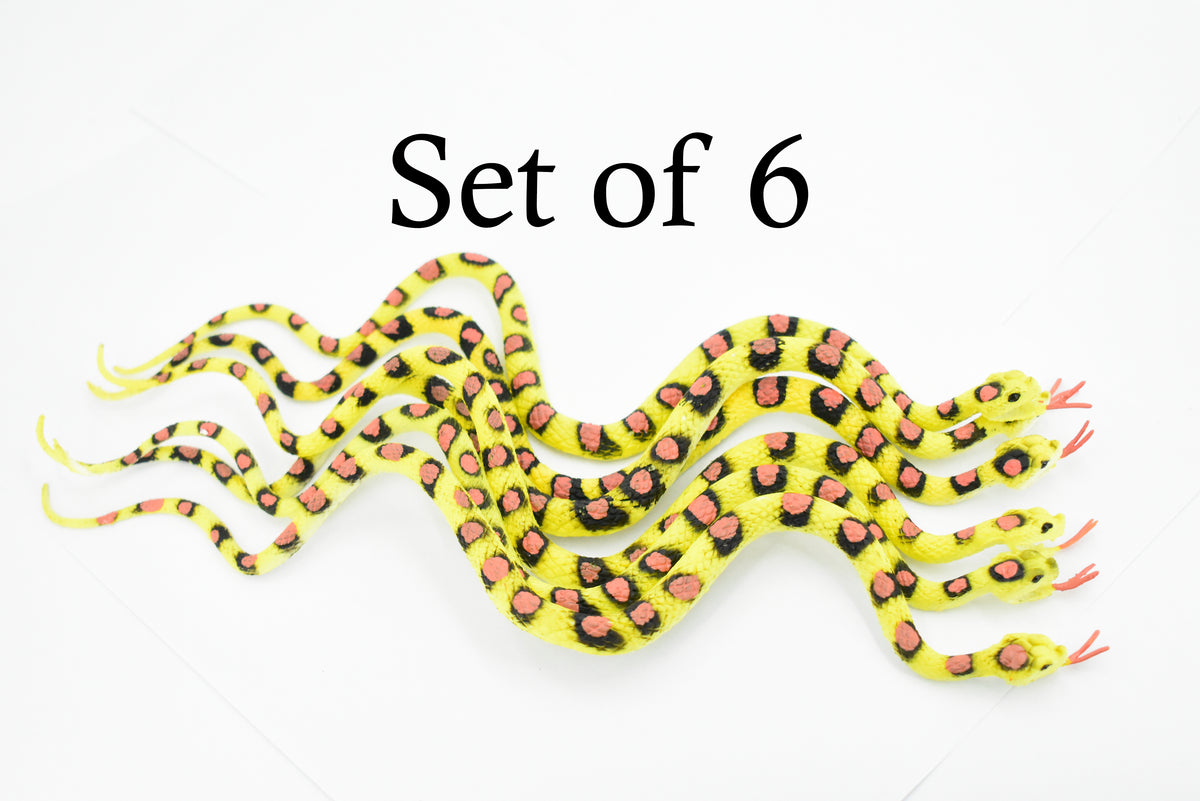 Snake, Yellow Corn Snake, Rubber Reptile, Educational, Realistic, Hand Painted, Figure, Lifelike Model, Figurine, Replica, Gift,     11"   F1728 B222