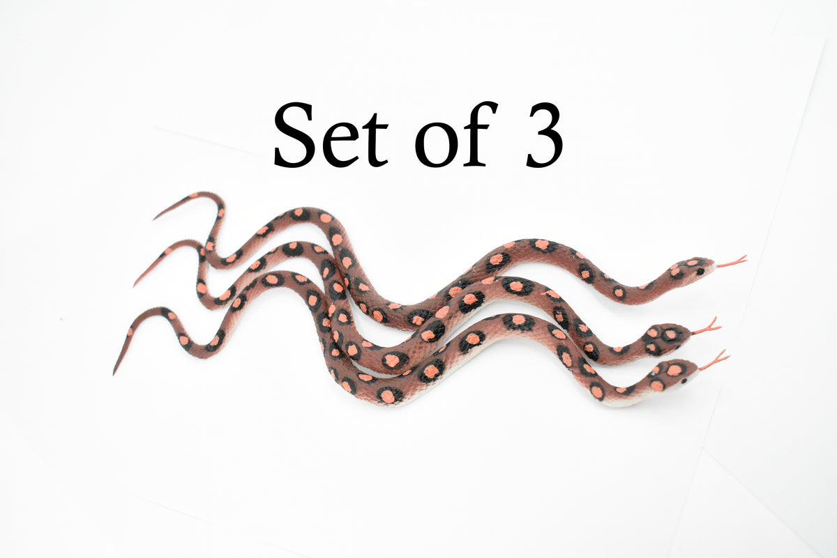 Snake, Red Corn Snake, Rubber Reptile, Educational, Realistic, Hand Painted, Figure, Lifelike Model, Figurine, Replica, Gift,    11"    F1731 B222