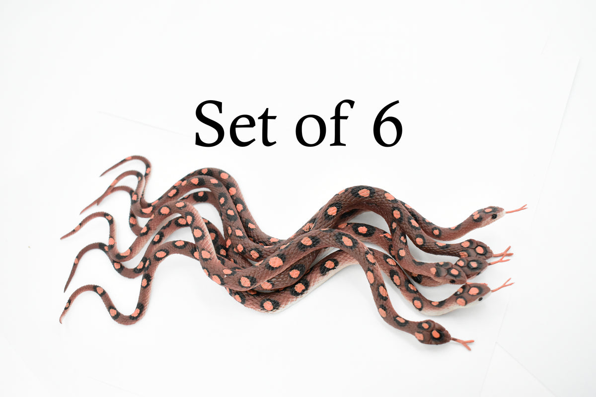 Snake, Red Corn Snake, Rubber Reptile, Educational, Realistic, Hand Painted, Figure, Lifelike Model, Figurine, Replica, Gift,    11"    F1731 B222