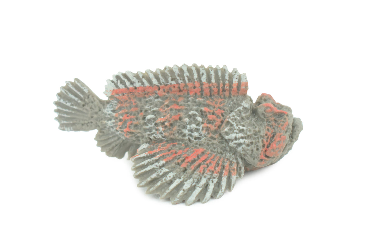 Stonefish, Scorpionfish, Venomous fish, Very Nice Rubber Fish, Educational, Hand Painted, Realistic, Replica, Toys, Kids, Gift,  2 3/4 Inches. F002 B225