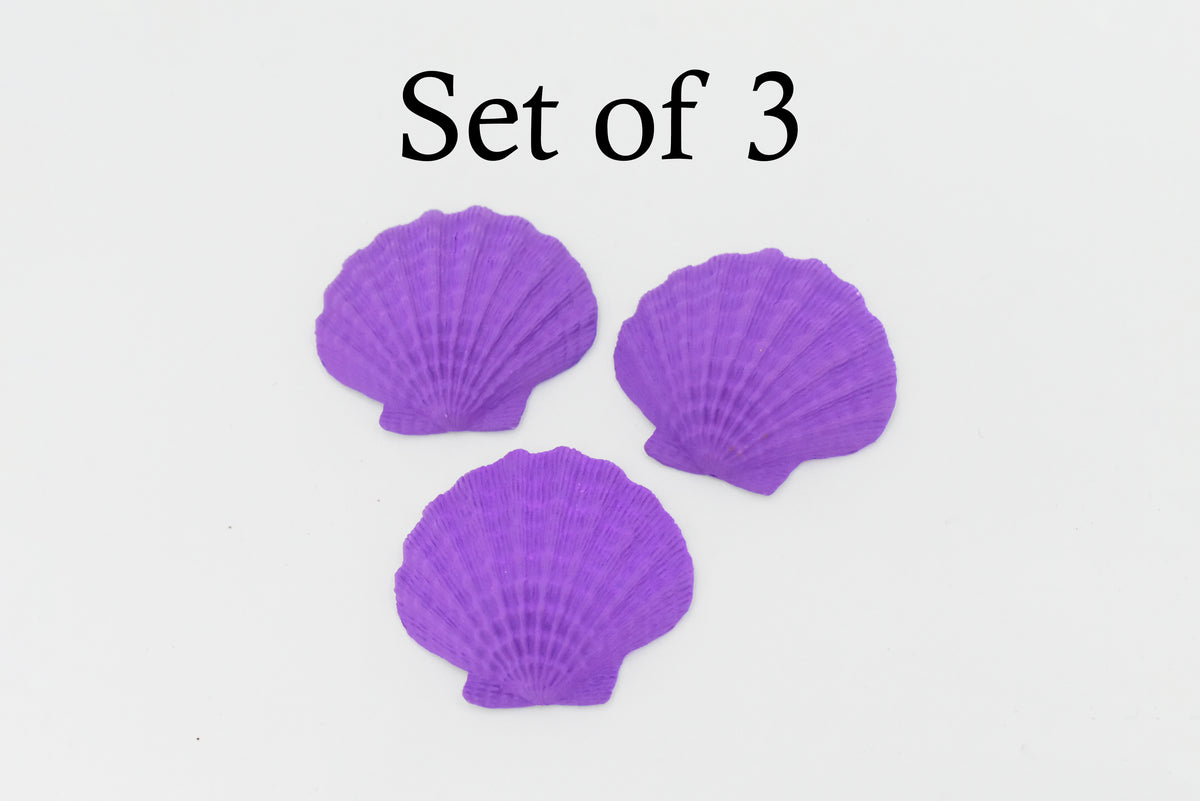 Scallop Shell, Lion's Paw, Purple Shell, Ocean, Sea Life, Plastic Figure, Model, Realistic Replica, Educational, Figurine, Animal, Life Like, Gift,      1 7/8"     F4109 B96