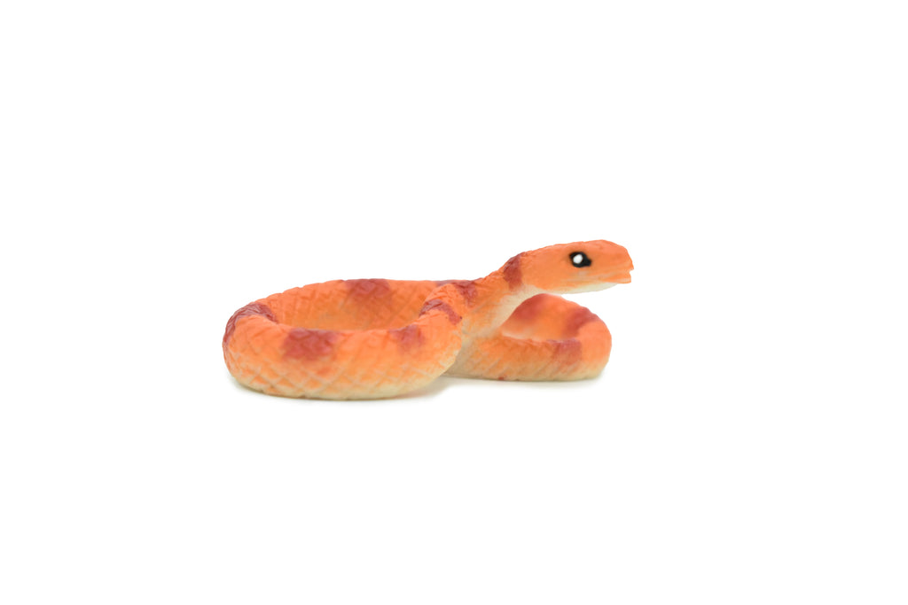 Corn Snake, Orange and Red, Realistic, Plastic, Snake Design, Educational, Hand Painted, Figure, Lifelike Model, Gift      2 Inches.     CWG230 B306