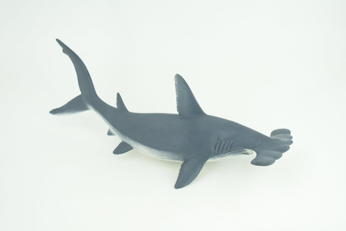Hammerhead Shark,Very Nice Rubber Fish, Hand Painted, Realistic, Toy Figure, Model, Replica, Kids, Educational, Gift,     9"      F099 B495