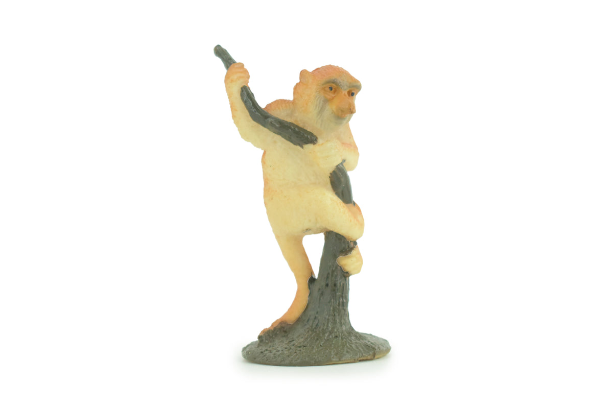 Proboscis Monkey, Long-nosed monkey, Rubber Primate, Animal, Educational, Realistic Figure, Lifelike, Model, Toys, Gift,     2 Inches.    F1778 B129