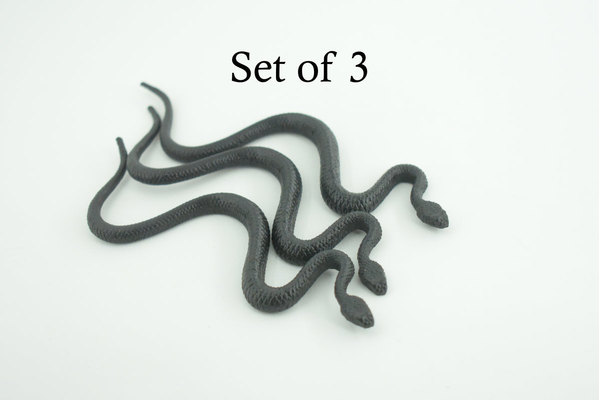 North American Racer, Snake, Rubber Reptile, Educational, Realistic Hand Painted, Figure, Lifelike Model, Figurine, Replica, Gift,    4 1/2 Inches.     F3050 B364