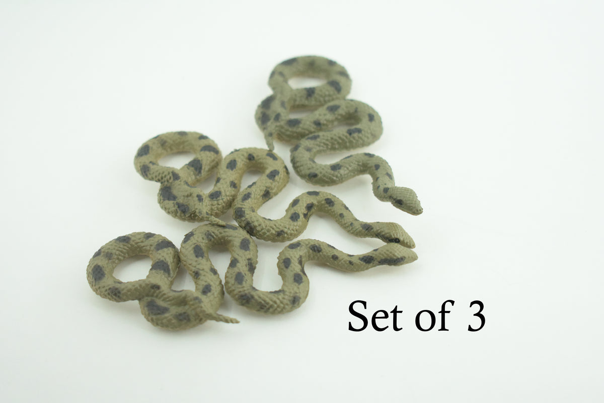 Anaconda, Snake, Very Nice Rubber Reptile, Educational, Realistic Hand Painted, Figure, Lifelike Model, Figurine, Replica, Gift,       4"     F430 B364
