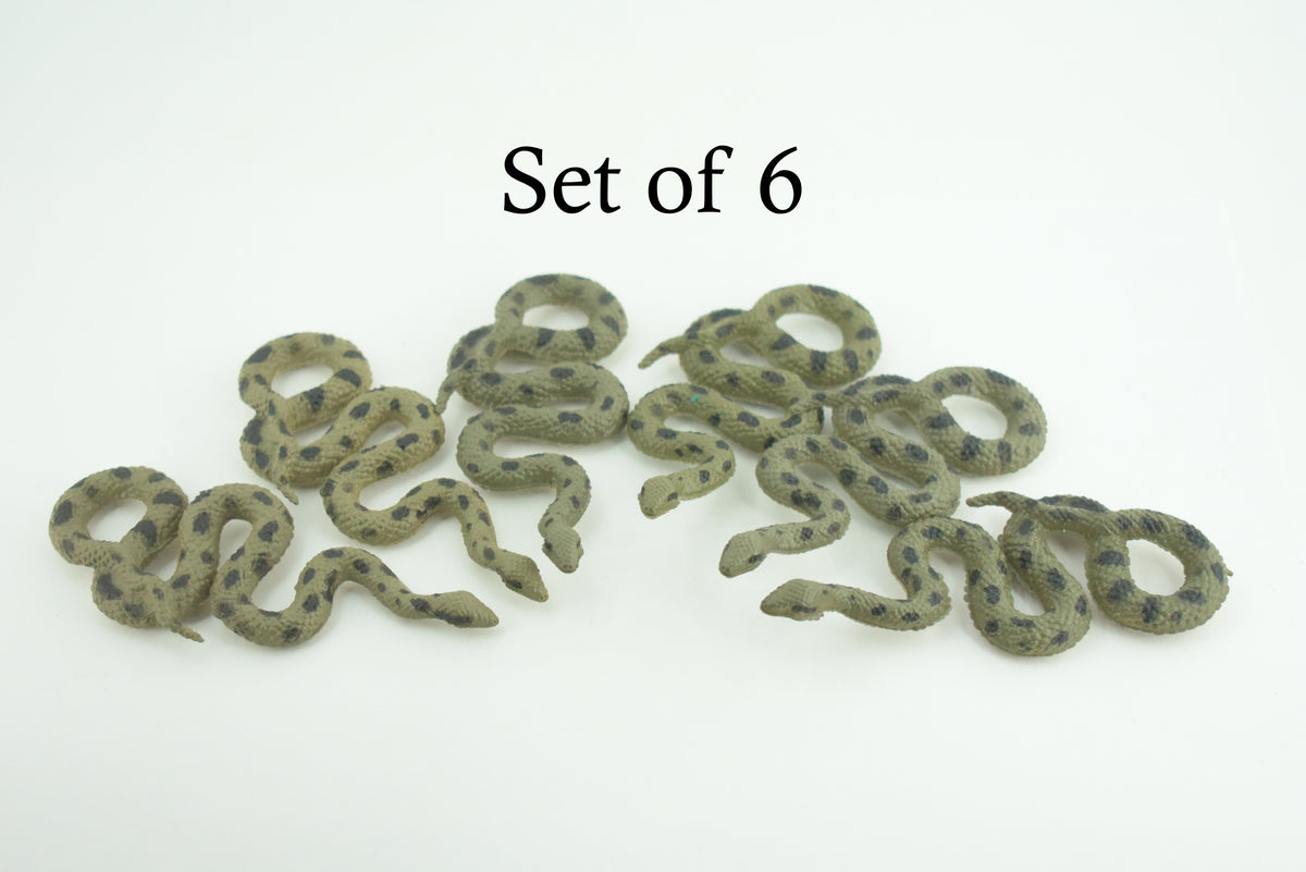 Anaconda, Snake, Very Nice Rubber Reptile, Educational, Realistic Hand Painted, Figure, Lifelike Model, Figurine, Replica, Gift,       4"     F430 B364