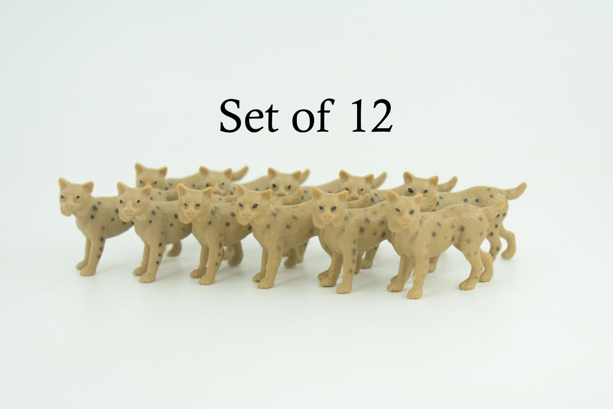 Bobcat, Cub, Nice Rubber Animal, Educational, Realistic Cat, Hand Painted, Figure, Lifelike Model, Figurine, Replica, Gift,     2 Inches      SF74 B103