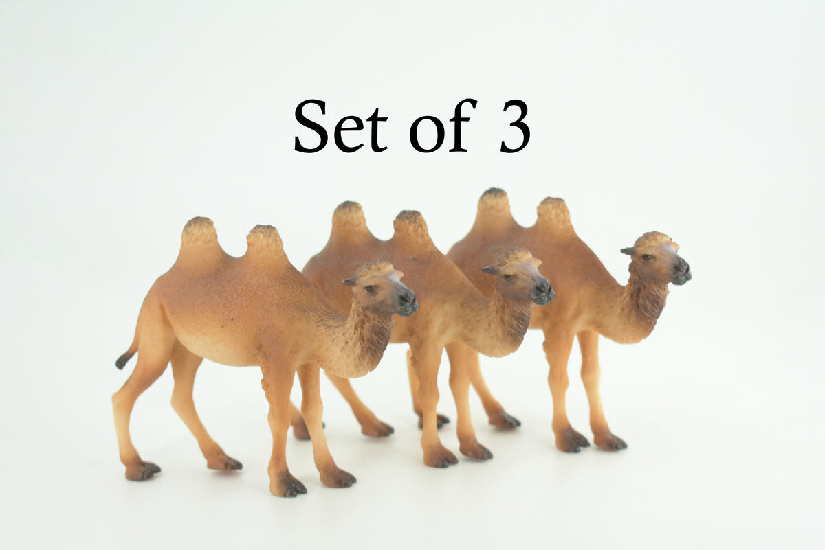 Camel, Bactrian, Mongolian camel, Very Nice Plastic Design, Animal Figure, Educational, Figure, Lifelike, Diorama Model, Figurine, Replica, Toy, Gift,   4 Inches.      CWG172 BB40
